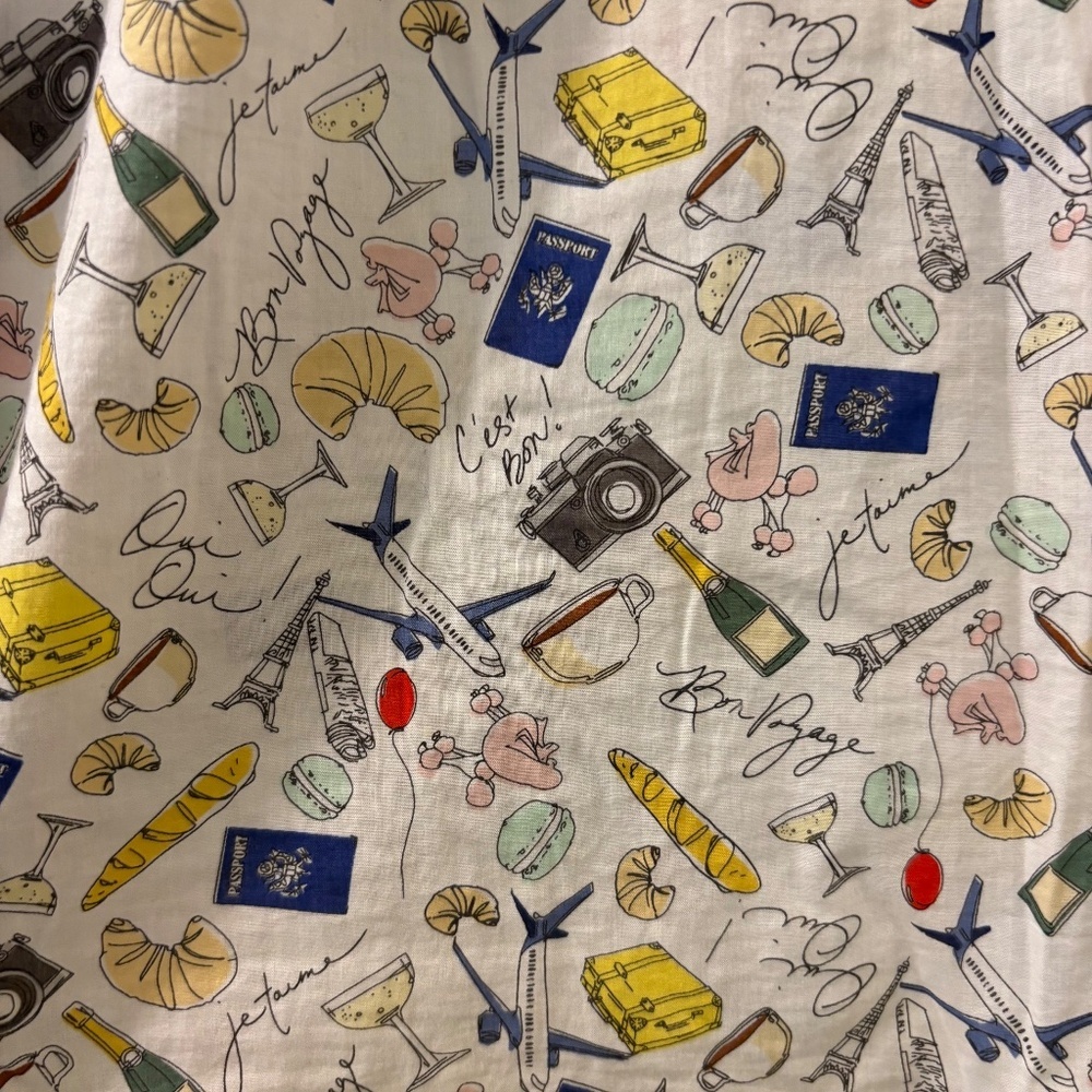 NWOT J. Crew Paris Print Cotton Popover Shirt - Picture 5 of 8